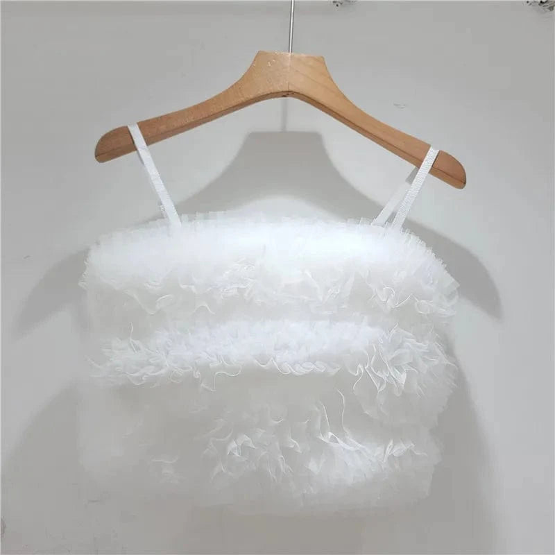 2024 summer crop top sleeveless lace digital print cute free size women clothes tank top