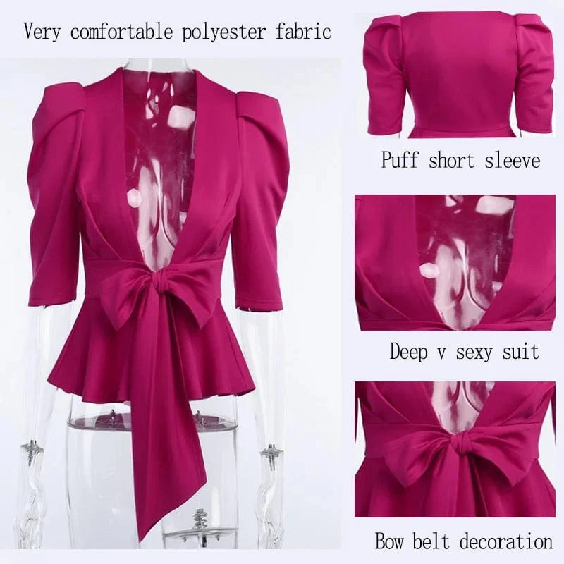 2024 Summer Fashion Office Satin V Neck Shirts Short Sleeve Elegant Casual Blouse For Women