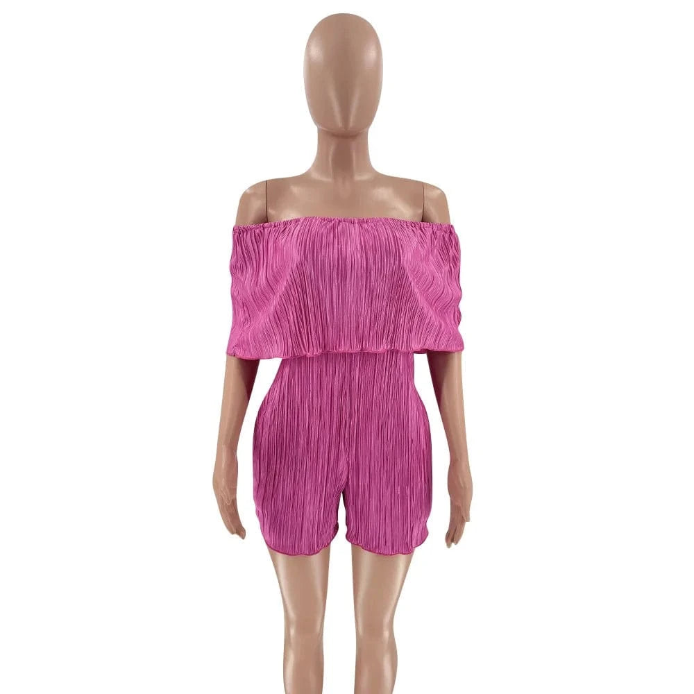 2024 summer jumpsuit for woman Simple casual new fashion ruffled high shaping pleated jumpsuit