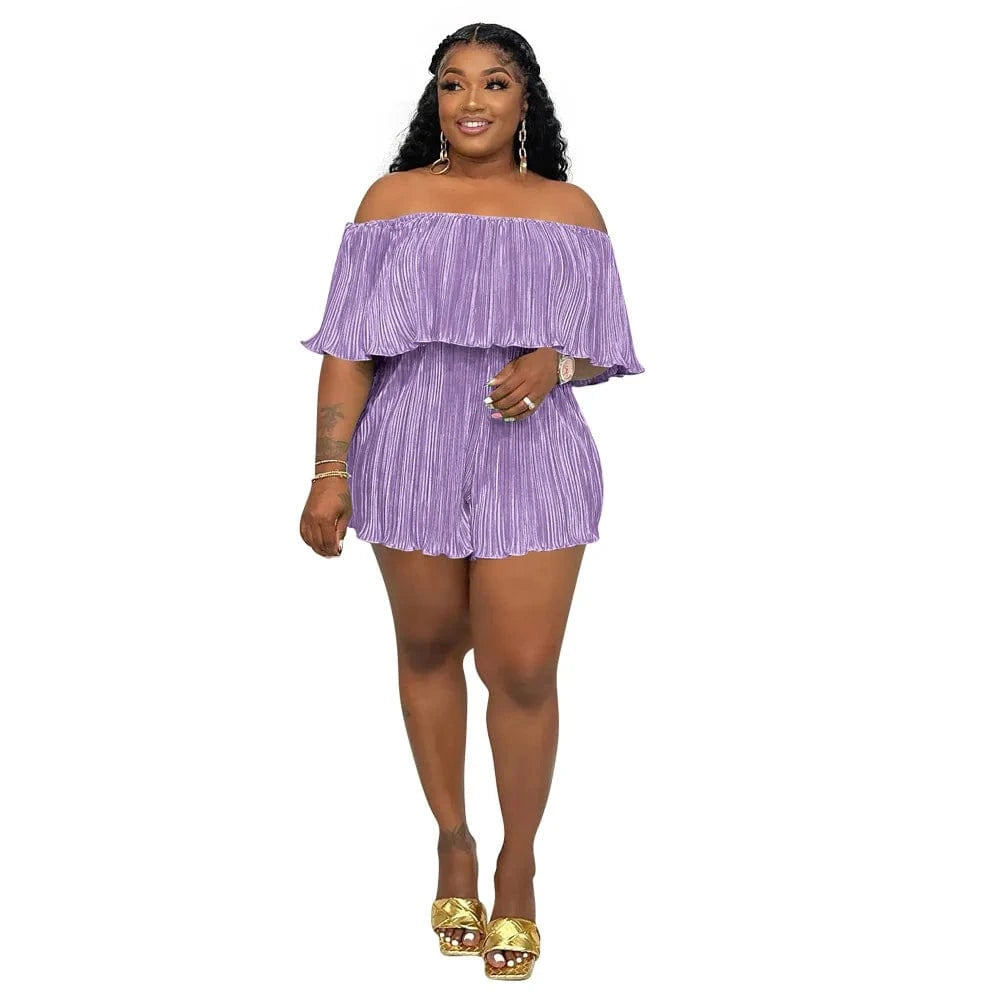 2024 summer jumpsuit for woman Simple casual new fashion ruffled high shaping pleated jumpsuit