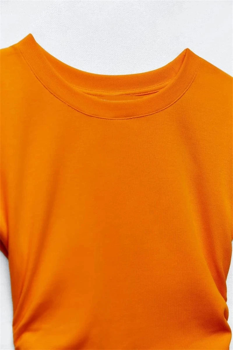 2024 summer new arrival western work dress t shirt wholesale women office elegant short sleeve pleated mini dress for women