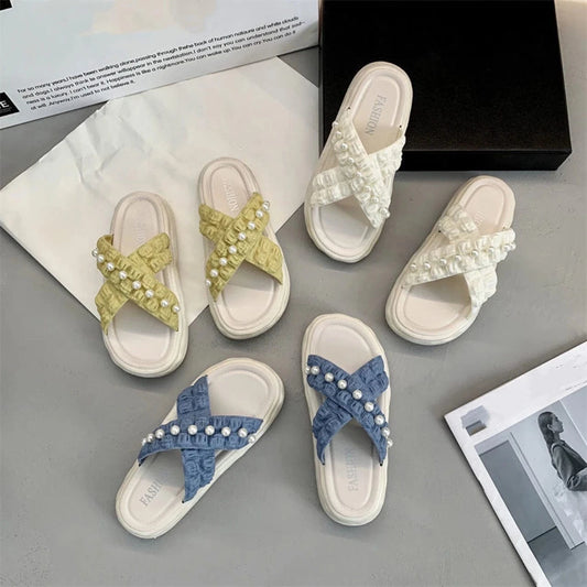 2024 Summer New Casual Comfortable Beach Sandals women's Outdoor Flip Flops Flat Simple Women Shoes Open Toe Women's Slippers