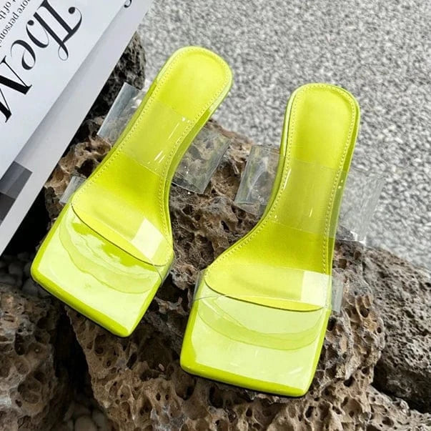 2024 Summer new European and American fashion lace sandals simple temperament buckle high heel open toe women's shoes