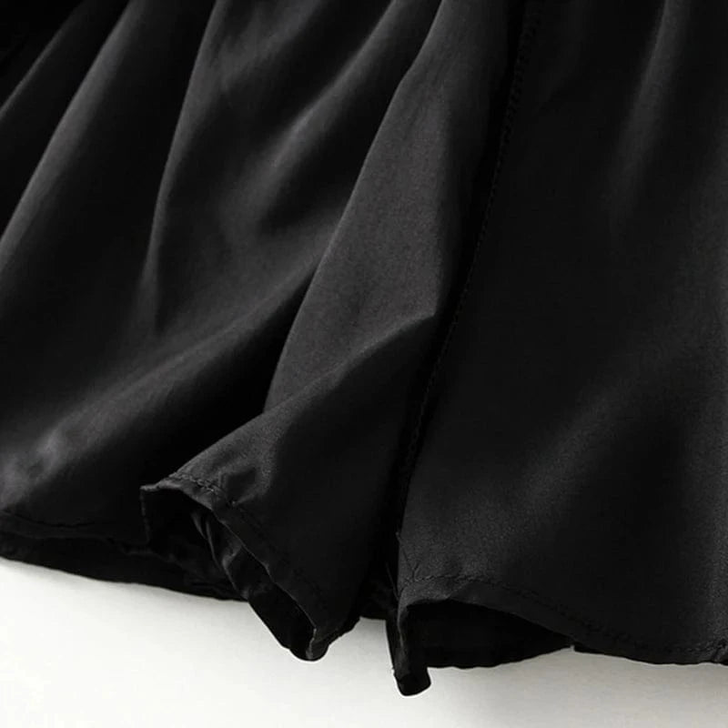 2024 Summer Y2K Kawaii Short Mini Skirt Woman Solid Color Ruffles Japanese Style Elastic Waist A-line Skirts for Girls