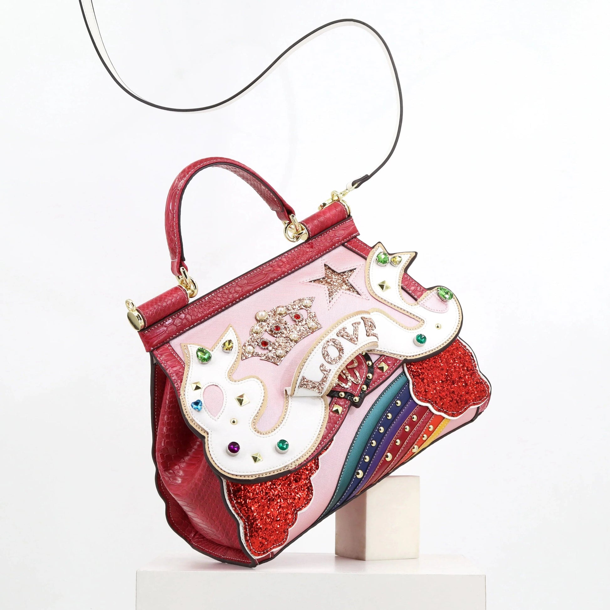 2024 Super product Luxury Woman designer bag party and daily hand bag diamonds and high handmade Ladies cute handbag factory