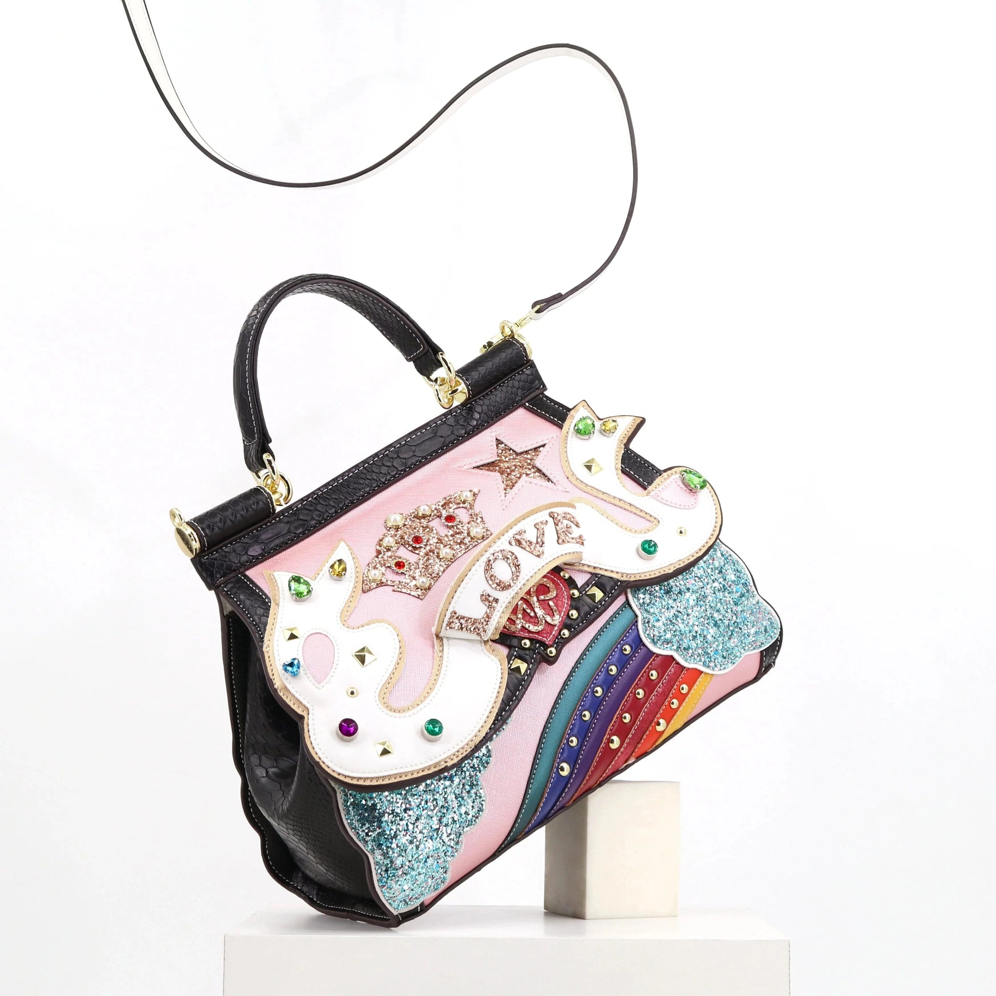 2024 Super product Luxury Woman designer bag party and daily hand bag diamonds and high handmade Ladies cute handbag factory