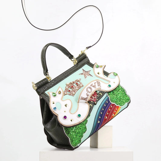 2024 Super product Luxury Woman designer bag party and daily hand bag diamonds and high handmade Ladies cute handbag factory