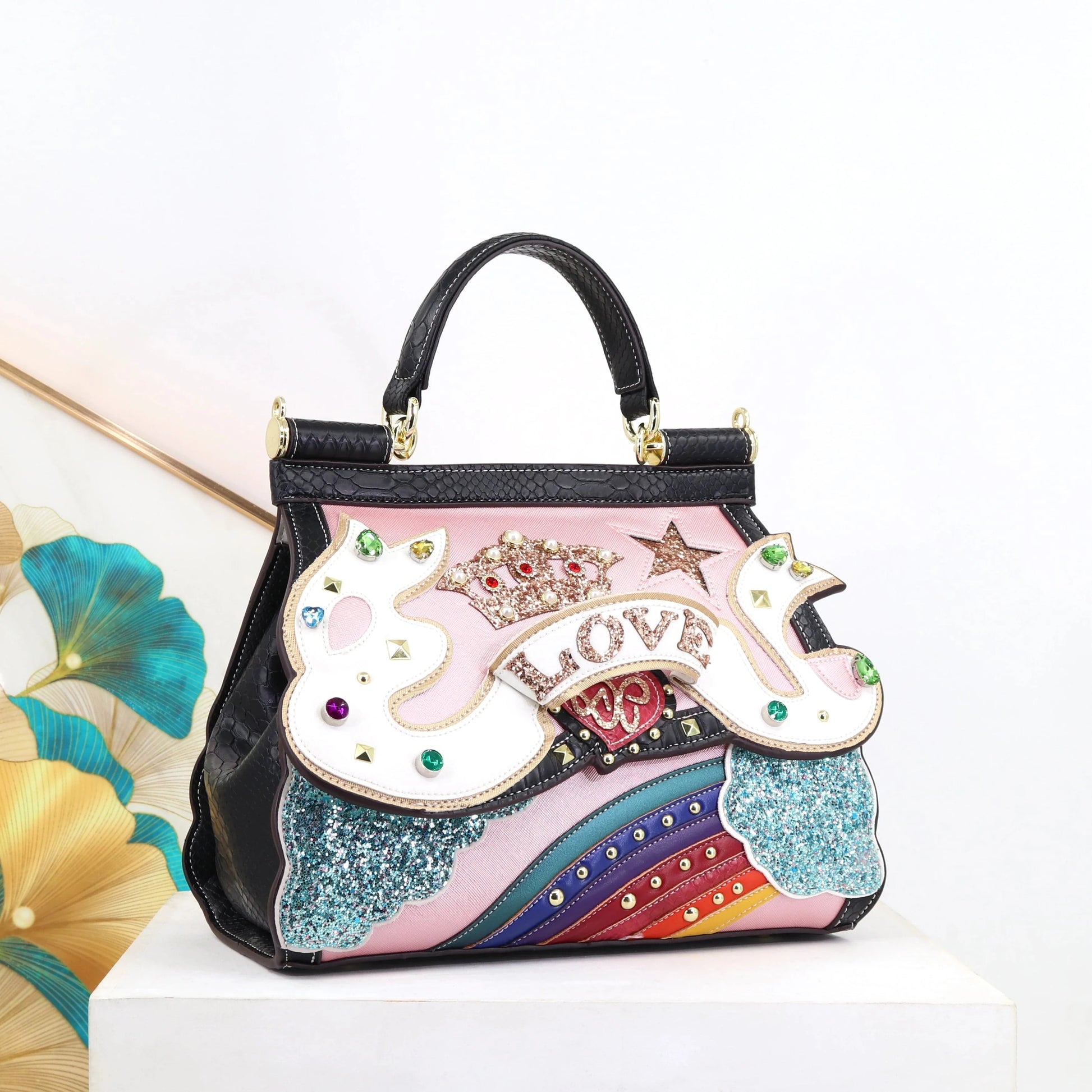 2024 Super product Luxury Woman designer bag party and daily hand bag diamonds and high handmade Ladies cute handbag factory