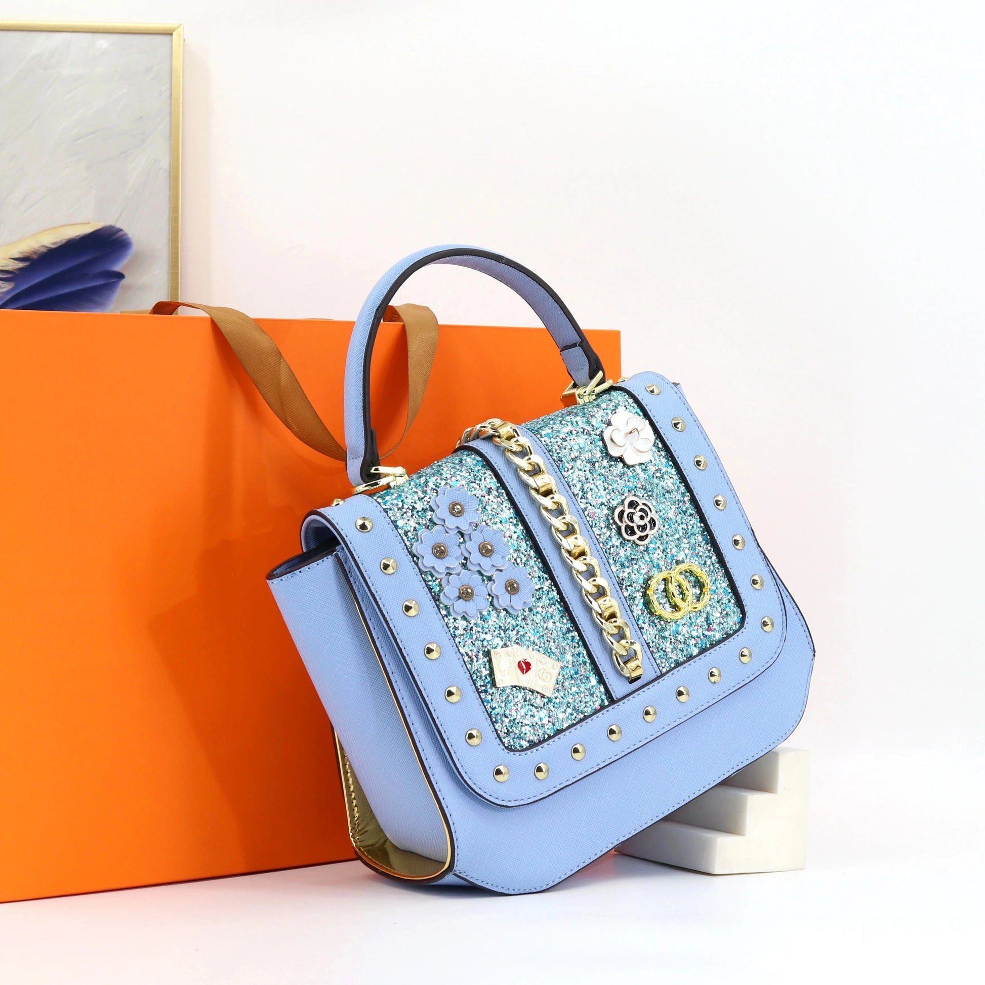 2024 Top selling Diamonds ladies bag designer handbag for women quality female bags luxury single shoulder bags factory 24cm