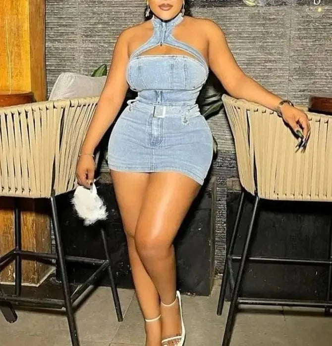 2024 Trending Jeans Shorts 2 Piece Women clothes set  Y2k Stretch Sleeveless Crop Top with Denim Cargo SkIrts women denim set