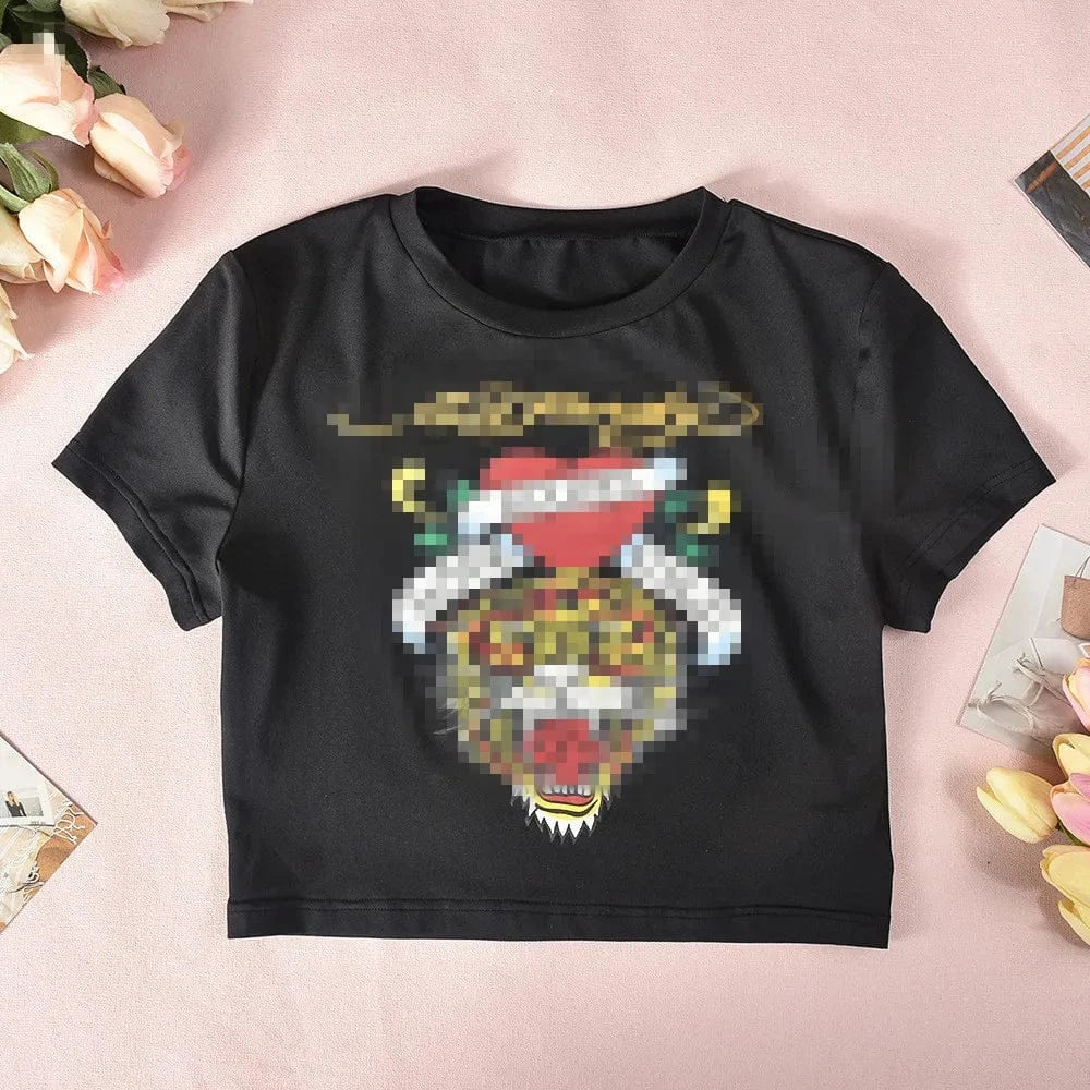 2024 trendy boutique designer digital print fashion t shirt and skirt 2 piece set for women