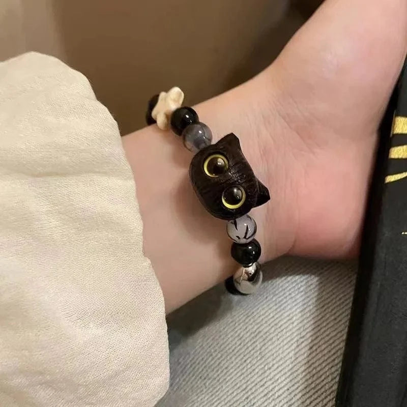 2024 Trendy Niche Instagram Design Zircon Bracelet  Personalized And Vintage Star Shaped Jewelry Woman Lucky Cat Bracelet