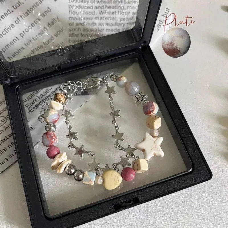 2024 Trendy Niche Instagram Design Zircon Bracelet  Personalized And Vintage Star Shaped Jewelry Woman Lucky Cat Bracelet