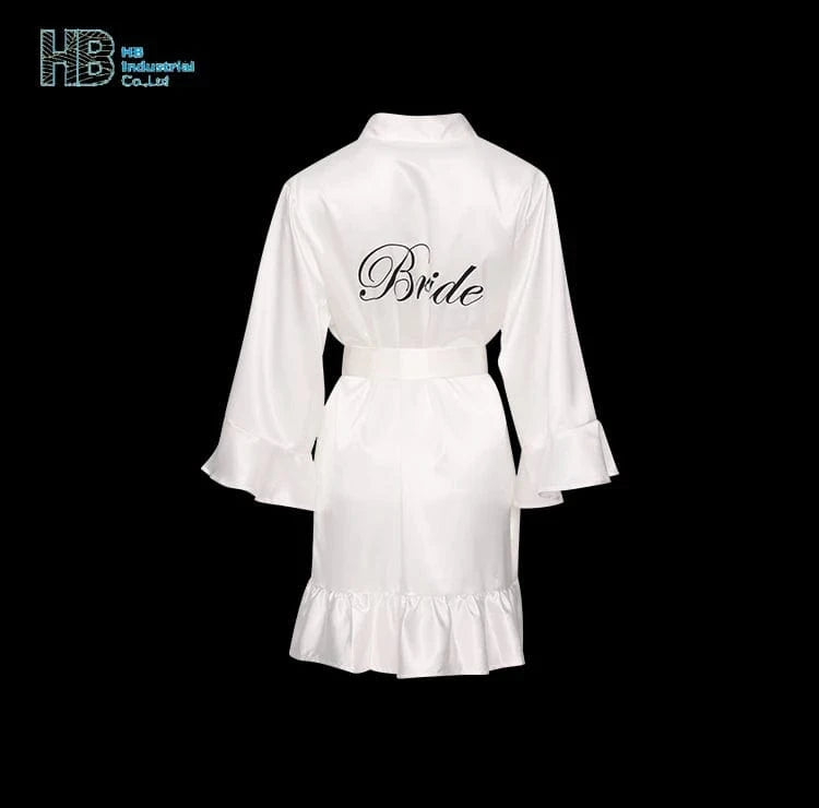 2024 wedding party silk satin cardigan robe bridal gown bridesmaid robe wholesale