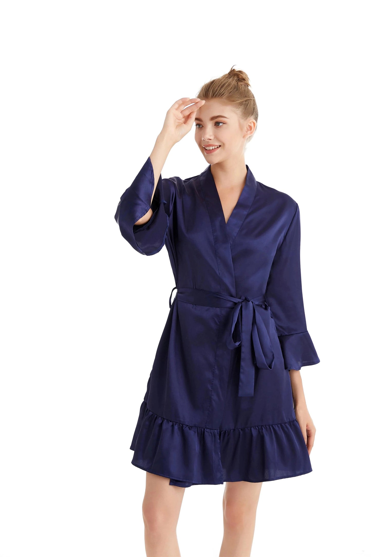 2024 wedding party silk satin cardigan robe bridal gown bridesmaid robe wholesale