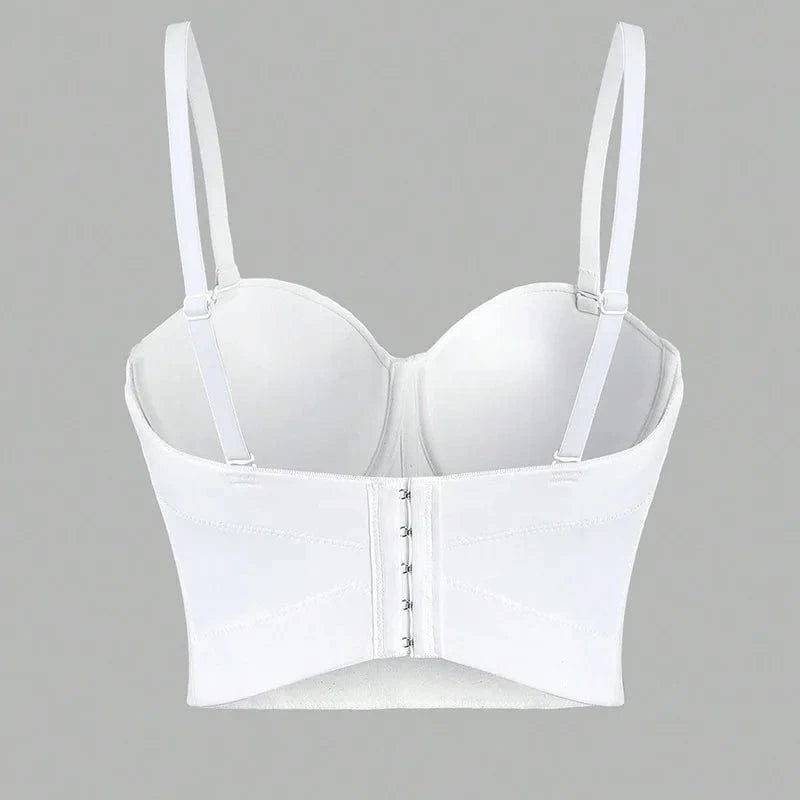 2024 Wholesale Luxury Design Corset Diamonds Rivet Outwear Crop Tops for Women Sexy Camis