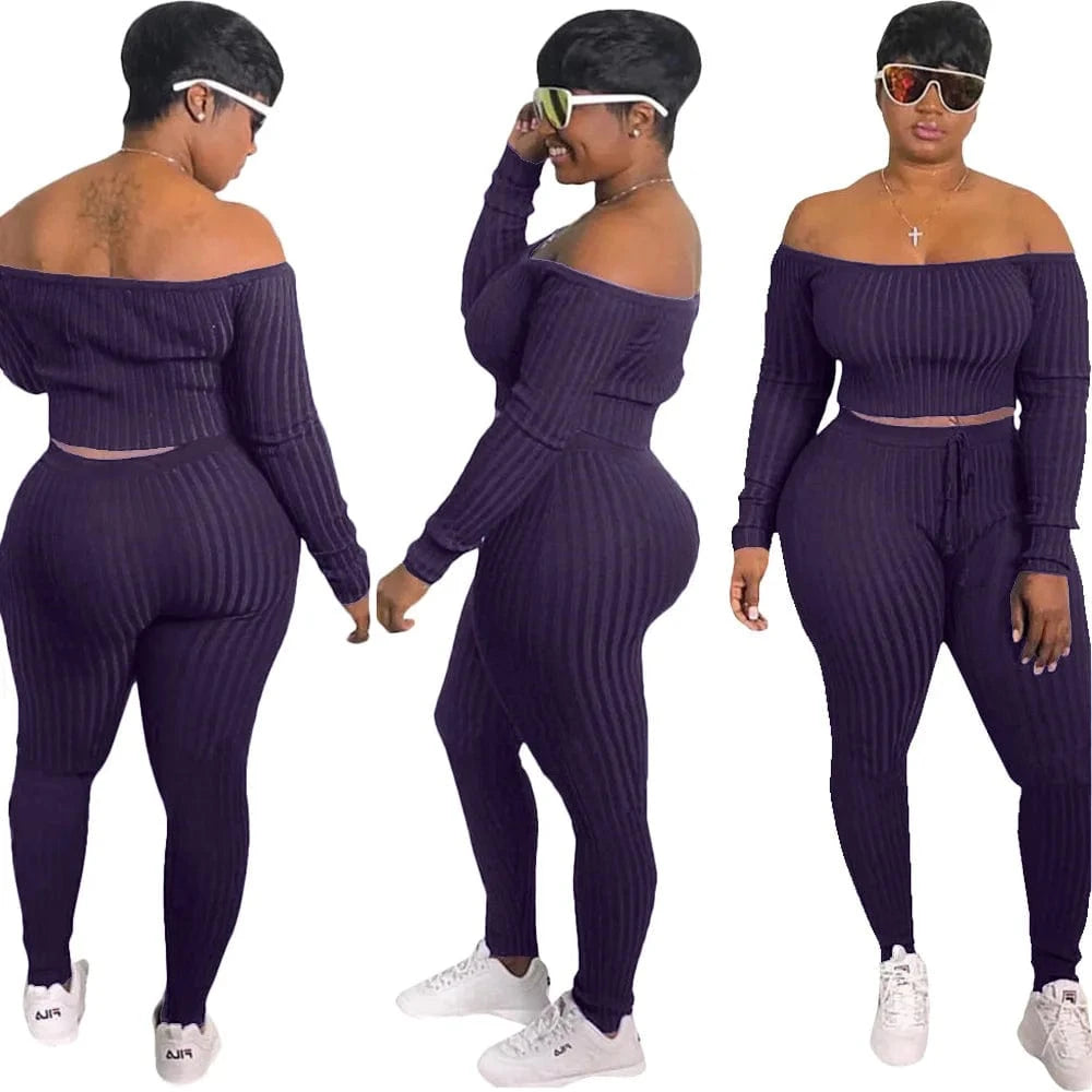 2024 Wholesale Plus Size Women Clothing Fashion Women Autumn Clothes High Quality Outfits Two Piece Set Women Clothing