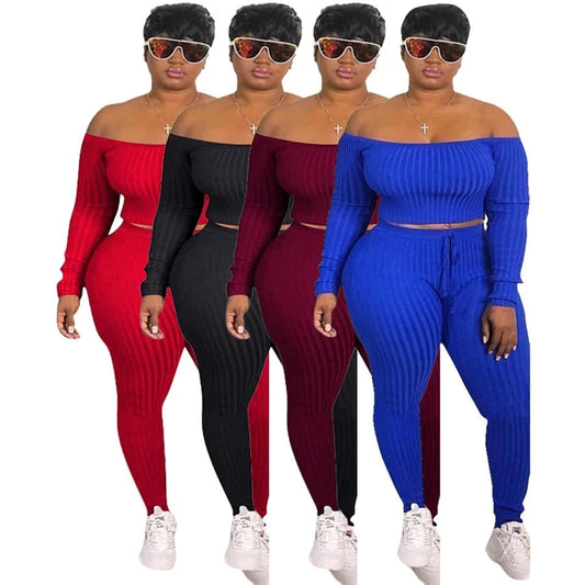 2024 Wholesale Plus Size Women Clothing Fashion Women Autumn Clothes High Quality Outfits Two Piece Set Women Clothing