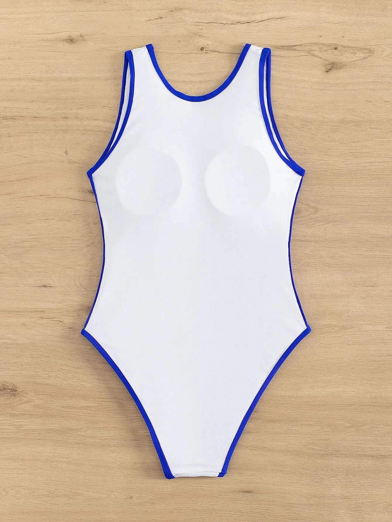 2024 Wholesale white one piece swimsuit women's solid color sexy bikini swimsuit