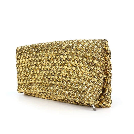 2024 Winter New Arrive Party Purse Hand-knitted Wallet Hand Make Neoprene Bag Woven Luxury Clutch