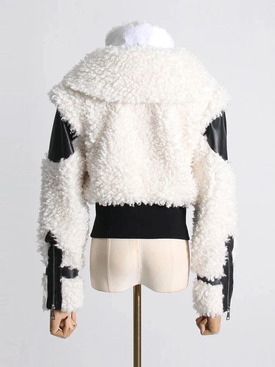 2024 Women designer clothes jackets Fall Winter New Arrival Design Patchwork Wool Short Women Jacket Coat