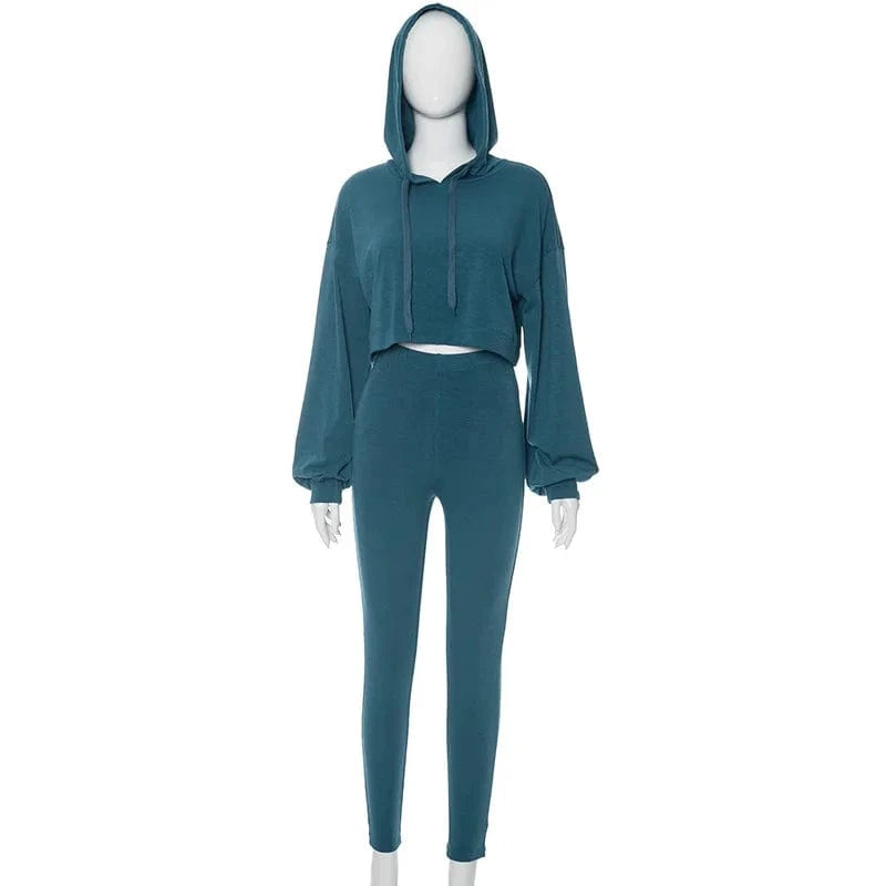 2024 Women Fall Winter Two Piece Pants Set Casual Outfits For Women Street Drawstring Loose Hoodies And Pants Matching Set