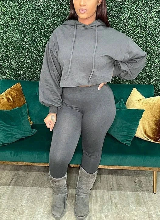 2024 Women Fall Winter Two Piece Pants Set Casual Outfits For Women Street Drawstring Loose Hoodies And Pants Matching Set