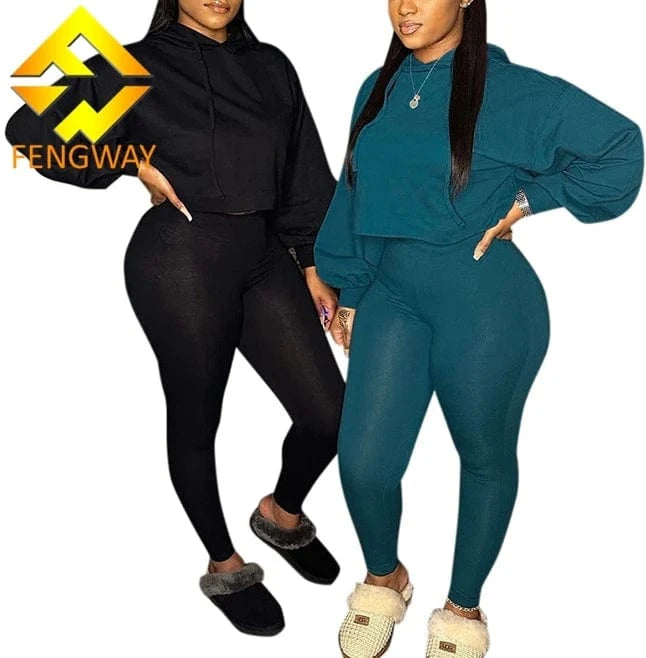 2024 Women Fall Winter Two Piece Pants Set Casual Outfits For Women Street Drawstring Loose Hoodies And Pants Matching Set