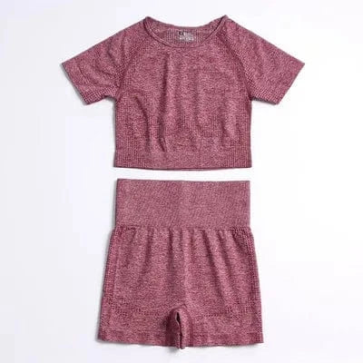 2024 Women Sportswear Seamless Yoga Suit 5 Piece Workout Sport Bra High Waist Shorts Leggings Yoga Sets For Woman