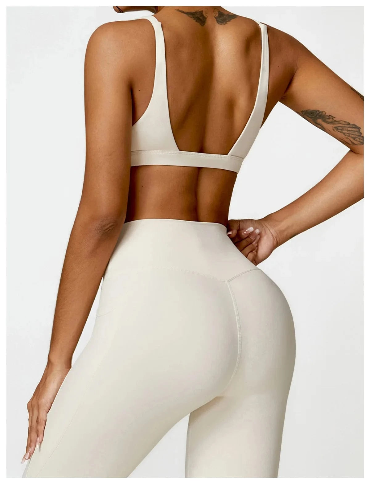 2024 Workout Long Sleeved Hoodies Jacket Jogger pants Sexy Strap Bra Women leggings with pockets Sportswear Fitness Gym Sets