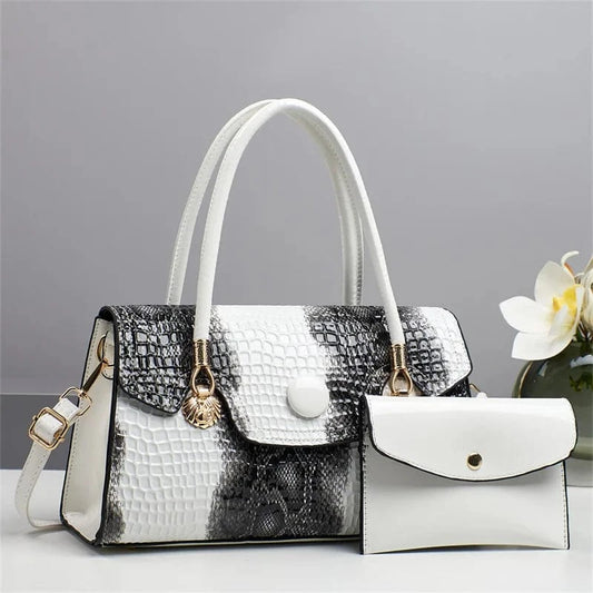 2025 Bag for Women Two Pieces Set Fashion Ladies Handbag Big Capacity Shoulder Large Capacity Bag for Business Versatile Handbag