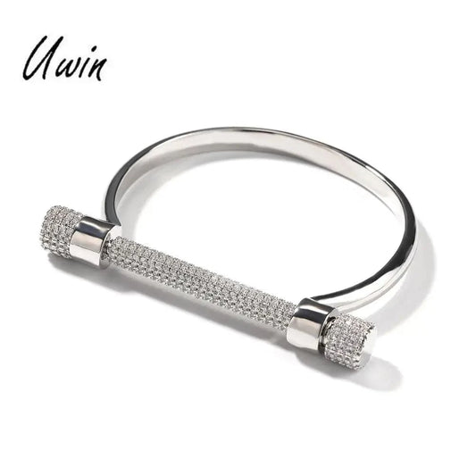 2025 Fashion New Design Brass CZ Bracelets Women Men Bangle Adjustable Bracelet Men Hip Hop Jewelry Wholesale Price