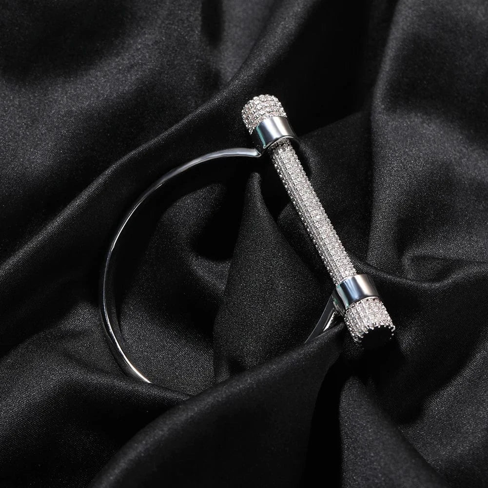 2025 Fashion New Design Brass CZ Bracelets Women Men Bangle Adjustable Bracelet Men Hip Hop Jewelry Wholesale Price