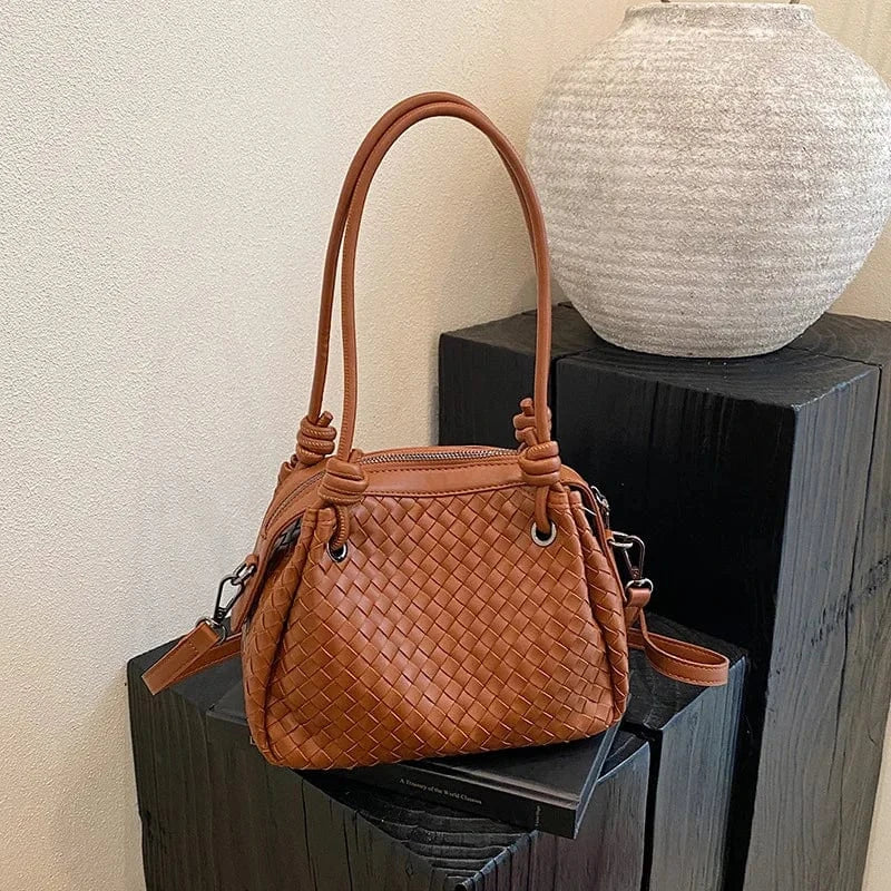 ‌2025 Handwoven Bucket Bag - Boho Chic Large Tote Purse for Women, Crossbody & Shoulder Bag with Artisanal Craft
