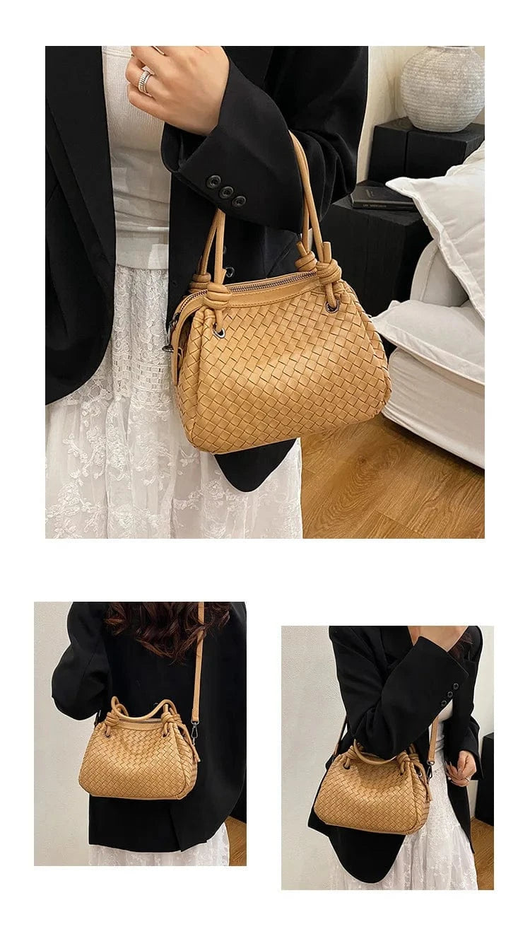 ‌2025 Handwoven Bucket Bag - Boho Chic Large Tote Purse for Women, Crossbody & Shoulder Bag with Artisanal Craft