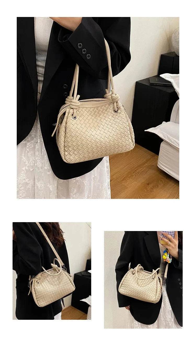 ‌2025 Handwoven Bucket Bag - Boho Chic Large Tote Purse for Women, Crossbody & Shoulder Bag with Artisanal Craft