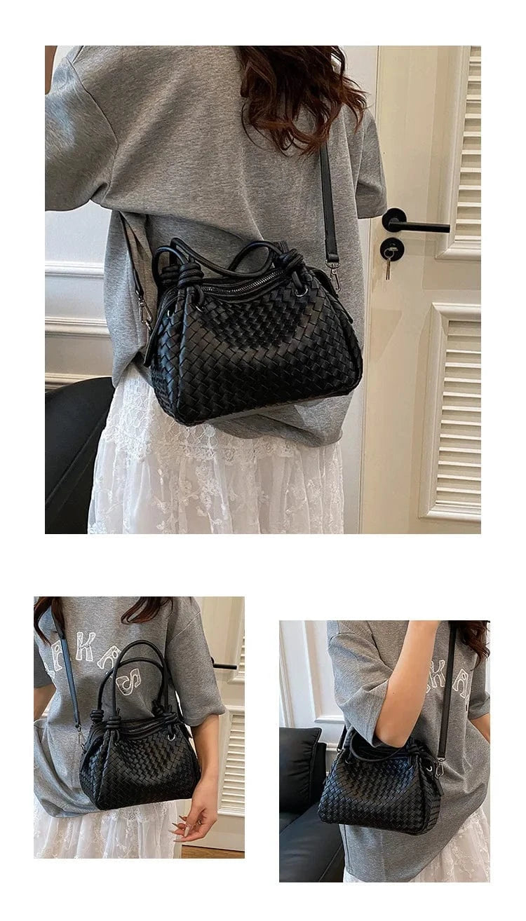 ‌2025 Handwoven Bucket Bag - Boho Chic Large Tote Purse for Women, Crossbody & Shoulder Bag with Artisanal Craft