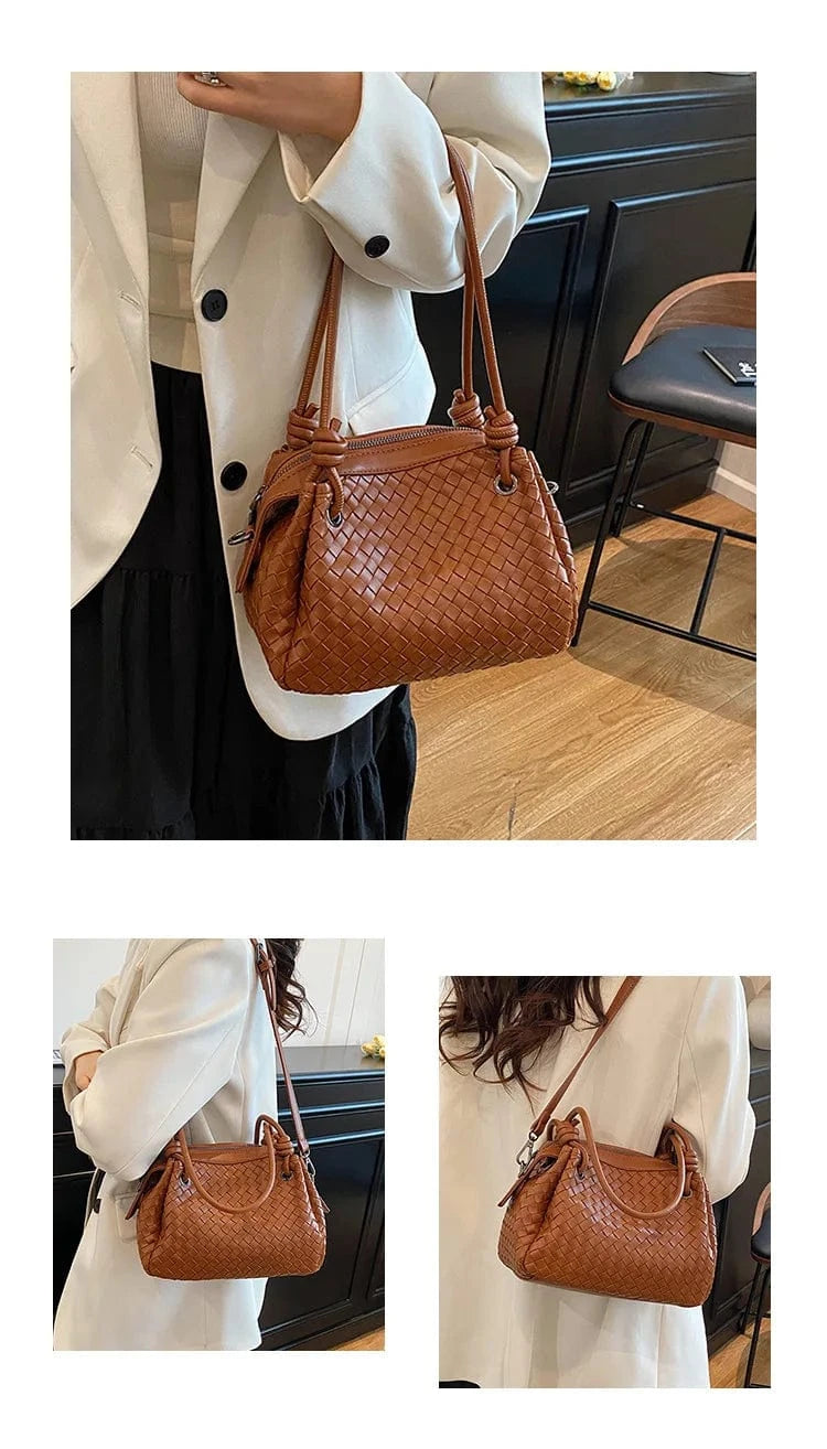 ‌2025 Handwoven Bucket Bag - Boho Chic Large Tote Purse for Women, Crossbody & Shoulder Bag with Artisanal Craft