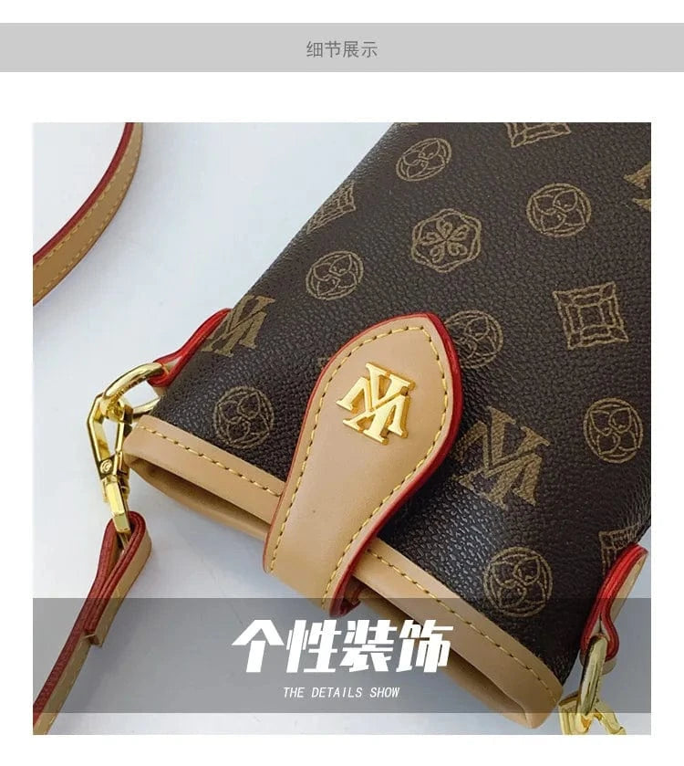 2025 Mini Monogram Phone Crossbody Bag - Stylish Shoulder Purse for Women, Fashionable Small Handbag with Chain Strap