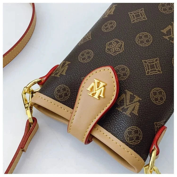 2025 Mini Monogram Phone Crossbody Bag - Stylish Shoulder Purse for Women, Fashionable Small Handbag with Chain Strap