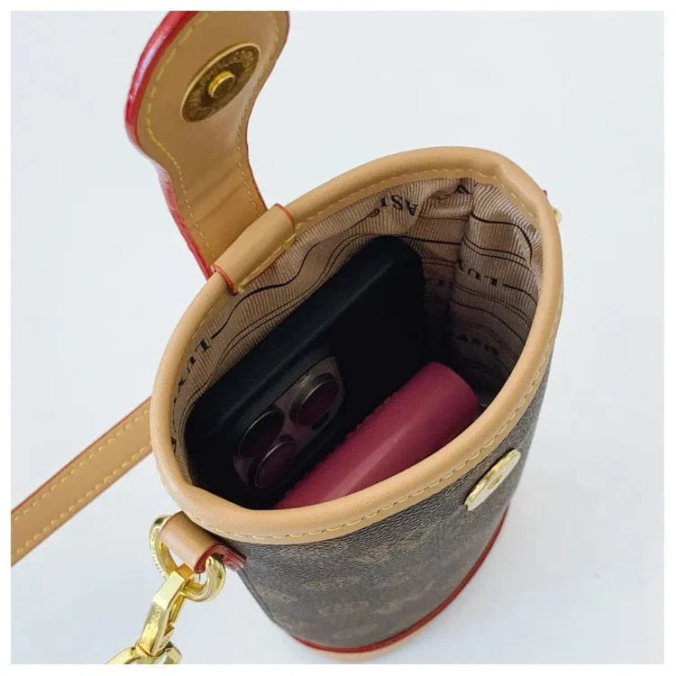 2025 Mini Monogram Phone Crossbody Bag - Stylish Shoulder Purse for Women, Fashionable Small Handbag with Chain Strap