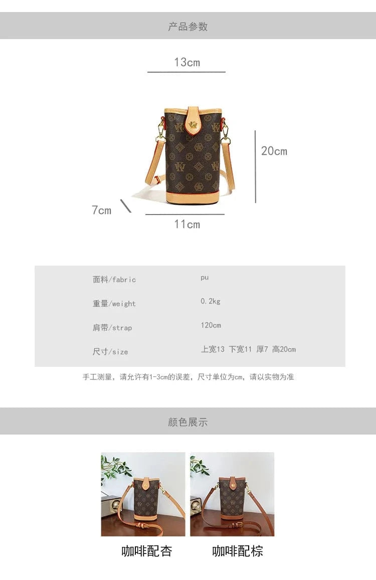2025 Mini Monogram Phone Crossbody Bag - Stylish Shoulder Purse for Women, Fashionable Small Handbag with Chain Strap