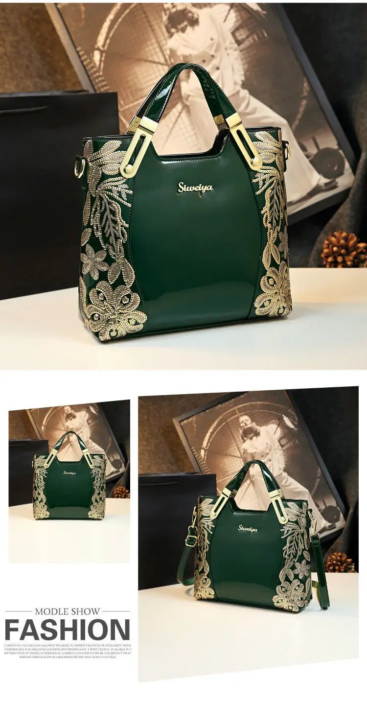 2025 New Fashion Patent Leather Handbag Shoulder Cross - body Handbags for Women Sac À Main Femme - SN Wigs & More