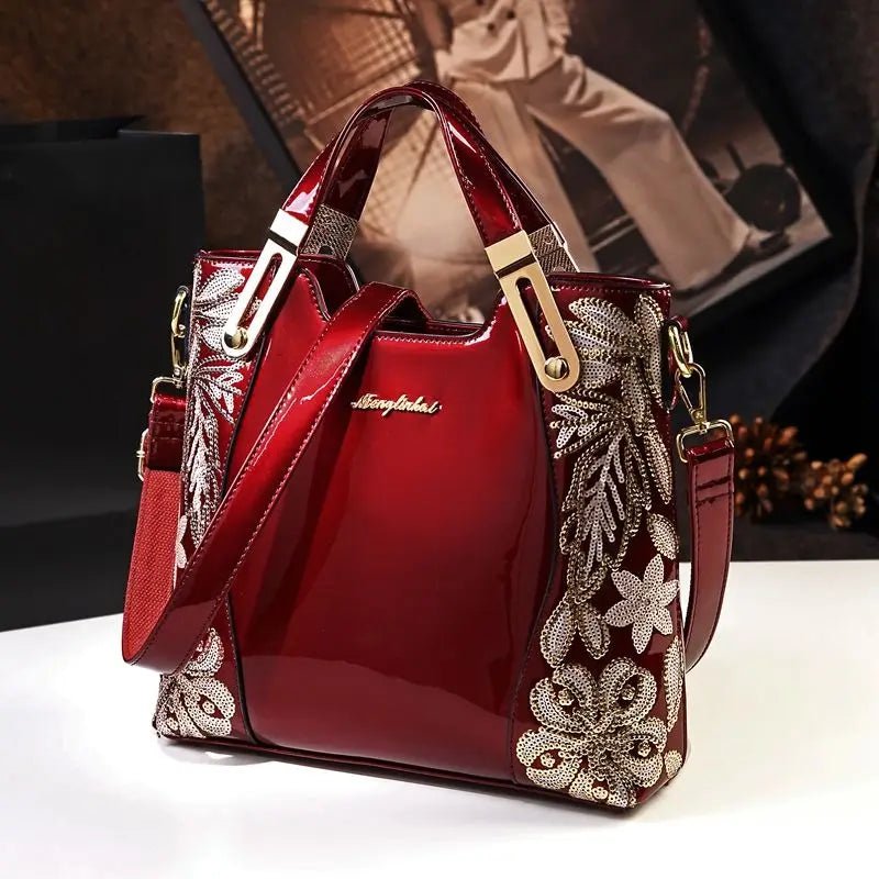 2025 New Fashion Patent Leather Handbag Shoulder Cross - body Handbags for Women Sac À Main Femme - SN Wigs & More
