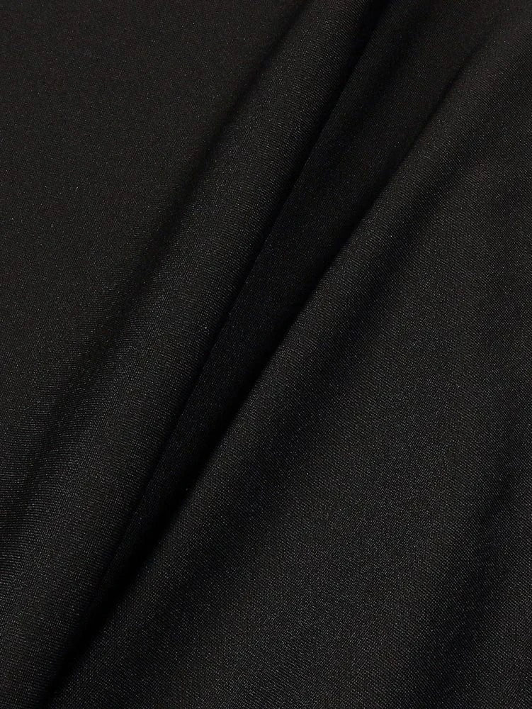 2025 Summer New Women's Tops Flared Long Sleeve Turtleneck Top Color Black Polyester Printed Pattern Explosion