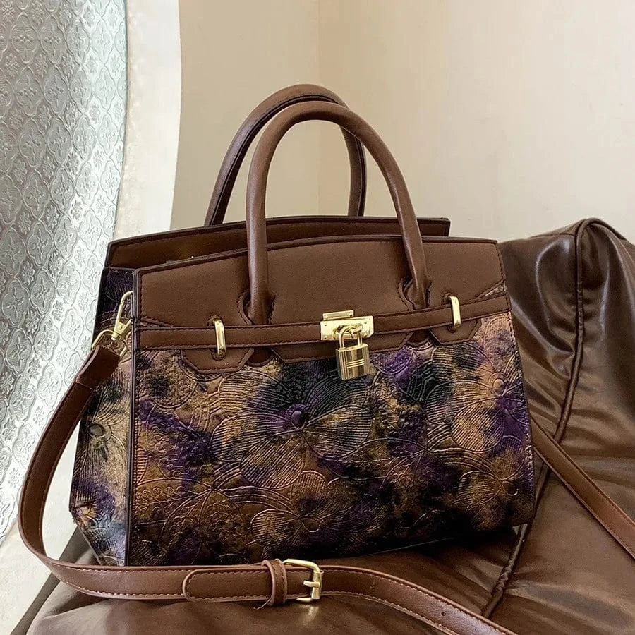 2025 Trendy Embossed PU Crossbody Bag - Women's Fashion Handbag
