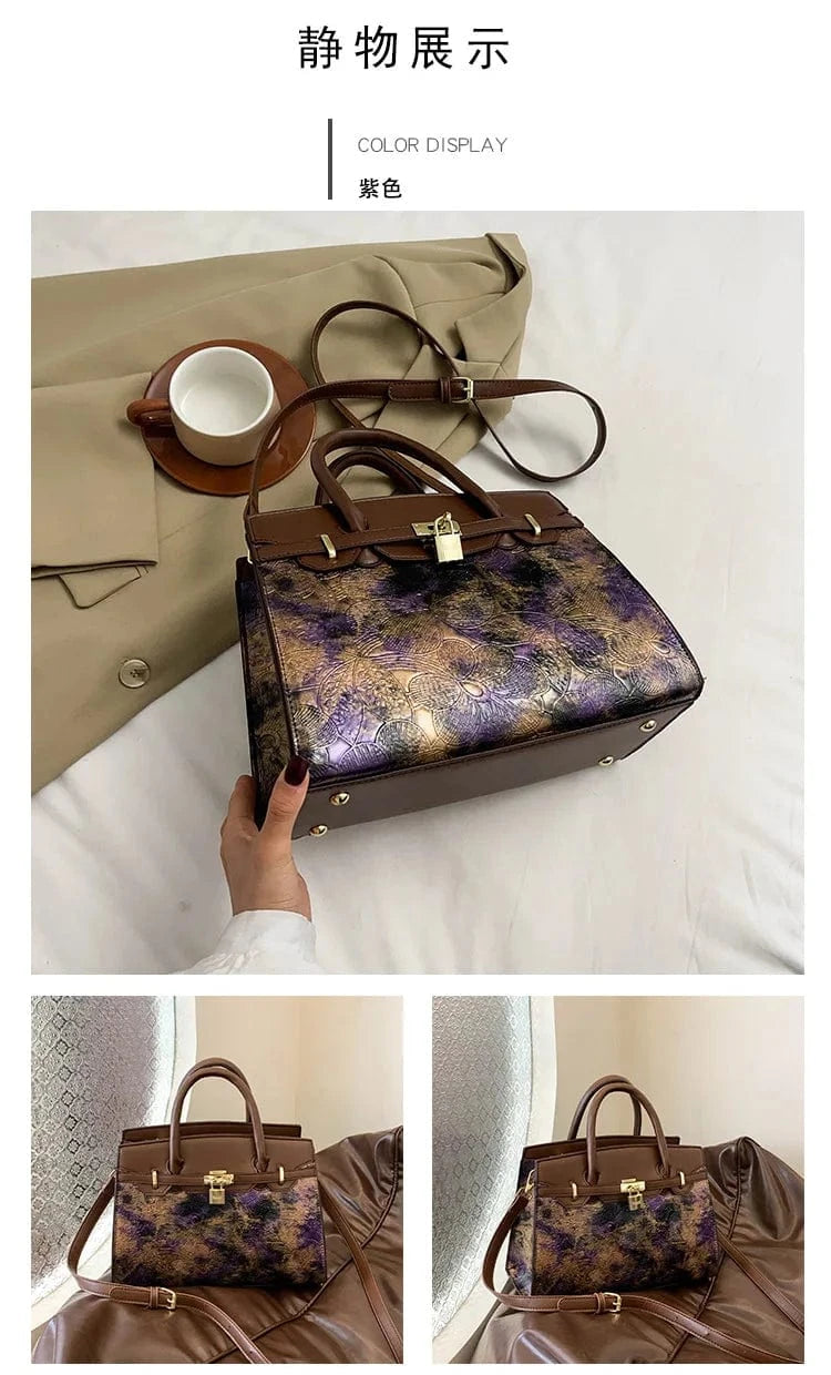 2025 Trendy Embossed PU Crossbody Bag - Women's Fashion Handbag