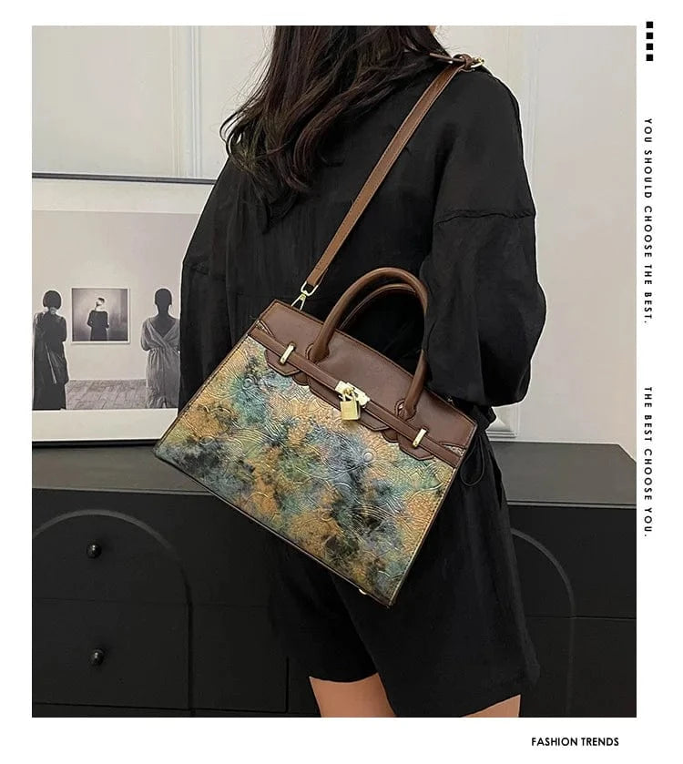 2025 Trendy Embossed PU Crossbody Bag - Women's Fashion Handbag