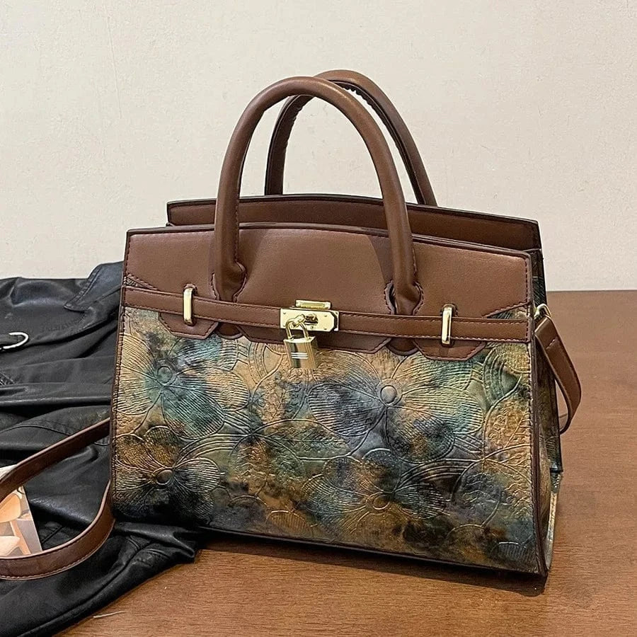 2025 Trendy Embossed PU Crossbody Bag - Women's Fashion Handbag