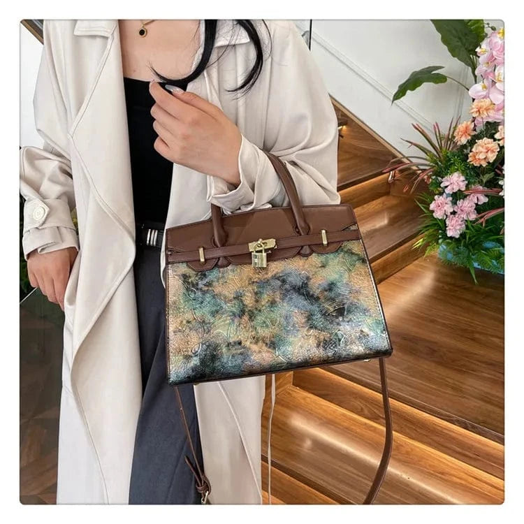 2025 Trendy Embossed PU Crossbody Bag - Women's Fashion Handbag